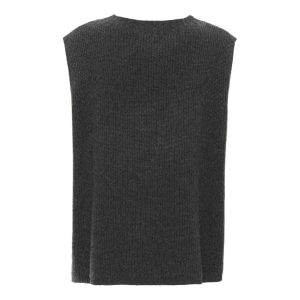 Cashmere oversize vest flannel graa